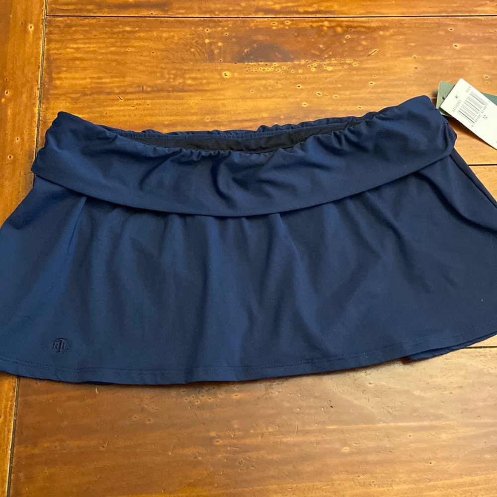 New Lauren Ralph Lauren Navy Swim Skirt size 10